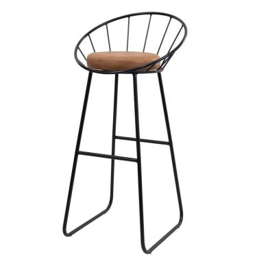 Imagem de Banco Alto Sunset Banqueta Estofada Balcão Cozinha Churrasqueira Preto-durango Kaki