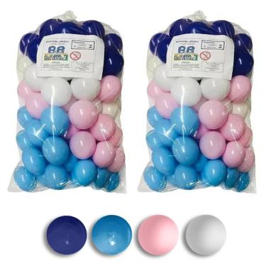 Imagem de Kit 100 Bolas Para Piscina De Bolinhas Cores Bb Bolinhas Ice