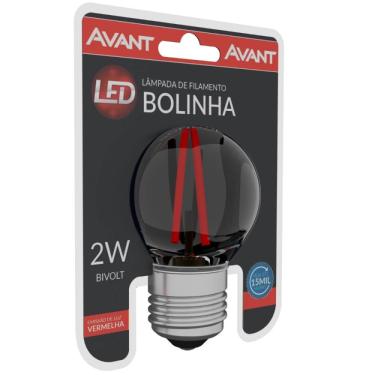 Imagem de Lâmpada Led Bolinha Filamento 2w Vermelha Bivolt Avant