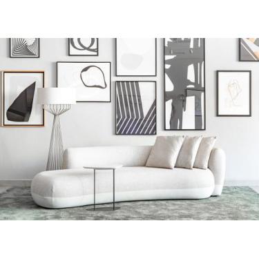 Imagem de Sofá Mint - Linho Tramado Cru - Sofá de Fábrica, 2,60m