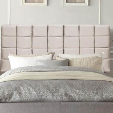 Imagem de Painel Estofado Luxo Clara 160cm Queen Size Para Cama Box material sin