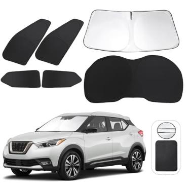 Imagem de TINGLU Persianas de janela para Nissan Kicks 2018-2024 Acessórios Janelas Laterais Completas Para-brisas Para-brisas Sol Raios UV e Proteção de Privacidade para Camping, Cochilo e Relaxamento 6 peças