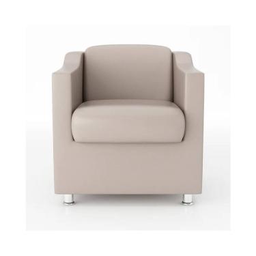 Imagem de Kit 4 Poltronas Bia Decorativa Reforçada Recepção Clinica Salão Sala De Estar Courino