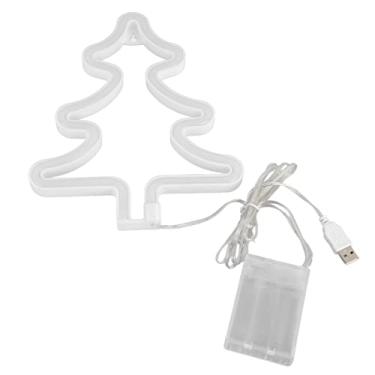Imagem de Aqur2020 Árvore De Natal Neon Sign, Xmas Led Light Sign Plástico Verde Árvore De Natal Unique Shape Neon Light para Bedroom Bar Holiday Party