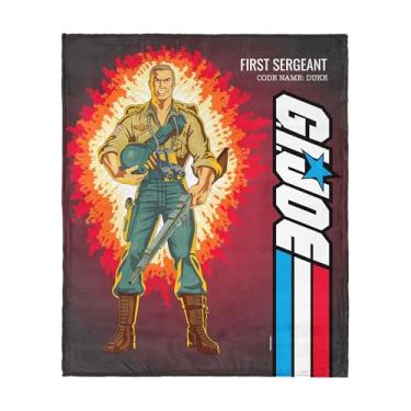 Imagem de G.I. Joe Classic Flashback Duke Silk Touch Throw, 127 x 152 cm – Cobertor de lã de desenho animado Hasbro, roupa de cama retrô ultramacia para cama ou sofá