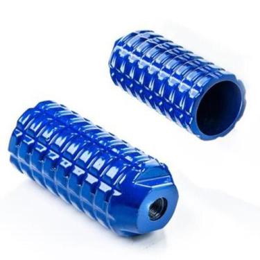 Imagem de Par Pedaleira Apoio Trolhão Bike BMX Eixo 9mm - Unicicle, Azul