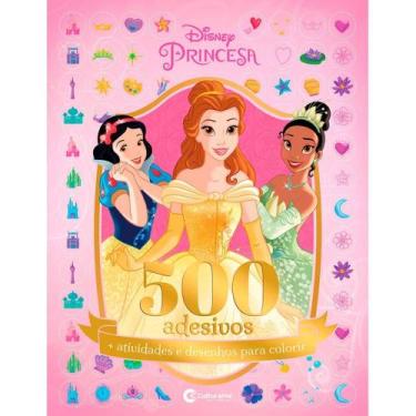 Imagem de Livro Infantil Colorir Princesas 500 Adesivos 44PGS - Culturama