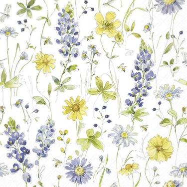 Imagem de Guardanapo para Decoupage Ihr 33x33 Flores Lindos Azuis C/ 2 Unidades 