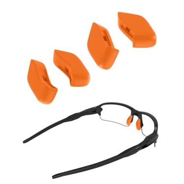 Imagem de SAUCER Protetores de nariz de substituição para óculos de sol Oakley Si Speed Jacket – Ajuste padrão laranja + ajuste asiático laranja
