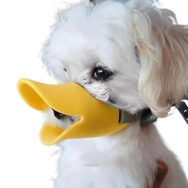 Imagem de Focinheira Ajustável para Cães Médio e Grande, Anti-Latido com Segurança, Silicone Maleável e Confortável(P)
