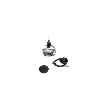 Imagem de Luminária pendente de teto Modern Spring Design Black Metal - Lightbek