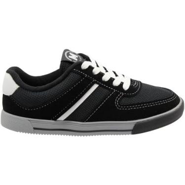 Imagem de Tênis Casual Juvenil Molekinho Camurça Skate Street Menino, 31, Preto