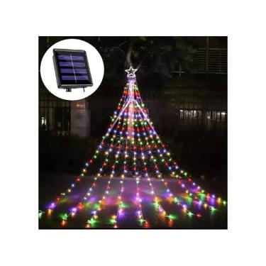 Imagem de Árvore de Natal Solar Light Waterfall Star Garland 2,5 m - Lightbek Of