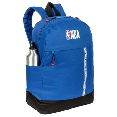 Imagem de Mochila Escolar Infantil Juvenil Masculina Menino Grande Azul NBA Sest