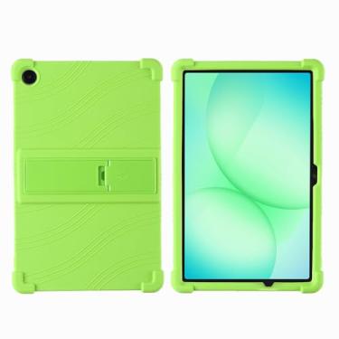 Imagem de QYiiD Capa para Galaxy Tab A11 Plus 2025/ A9 Plus 2023 11 polegadas (SM-X236B/SM-X210/X215/X216), capa protetora de borracha macia à prova de choque de silicone leve para crianças, verde