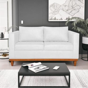 Imagem de Sofá 2 E 3 Lugares Europa 180 Cm Estilo Conforto E Elegância Suede - Amarena Móveis Branco