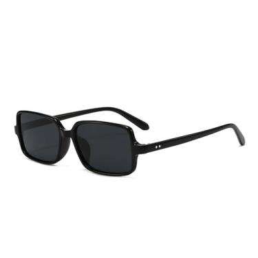 Imagem de Óculos de Sol Masculino Rivets com Lentes Transparentes UV400 e Armação Feminina para Esportes ao Ar Livre, Corrida e Ciclismo, Preto e Cinza