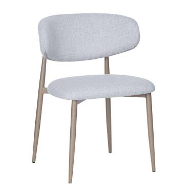 Imagem de Cadeira Napoli Base Champagne - Tecido Cinza