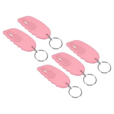 Imagem de Generic Mini cortador de caixa portátil, 5 peças abridor de pacote pequeno utilitário abridor de cartas de escritório para caixa de envelope aberto, corte de papel, DIY, rosa