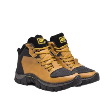 Imagem de Bota Adventure Masculina Casual Coturno Resistente para Trekking (Caramelo Preto, BR, Adulto, Numérico, G, 40)