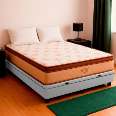 Imagem de Cama Box Baú Viúvo E Colchão Four Season Molas V-store Branco