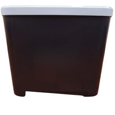 Imagem de Porta Ração 15kg com Pá Dosadora para Cães e Gatos – Container Hermético Antiformigas(PRETO 15kg)