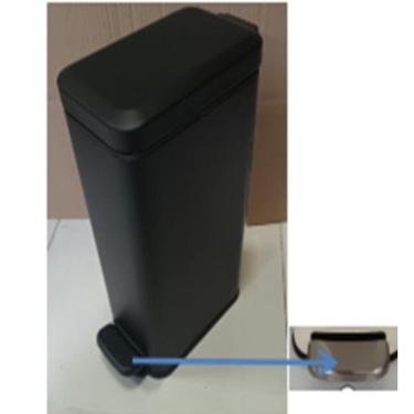 Imagem de Lixeira Pedal Slim Preta 5L - Construmarcas