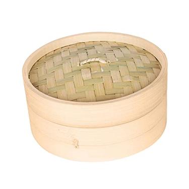 Imagem de WeiLaiKeQi Cesto de Bambu para Cozinhar a Vapor, Ideal para Culinária Asiática, Chinesa, Como Sum, Bolinhos de Massa, Legumes E Outros Pratos, 15cm