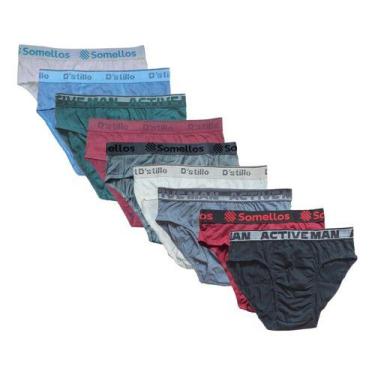 Imagem de Kit Cueca Masculina 15 Cuecas Slip Tradicional Cueca Algodão - - Somel