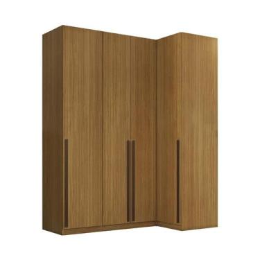 Imagem de Guarda-Roupa Modulado Altezza 4 Portas 3 Gavetas Freijó - Modern