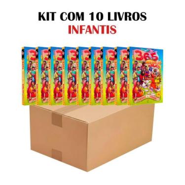 Imagem de Kit 10 Livros  365 Histórias Bíblicas Ilustradas e Narradas - casa pub