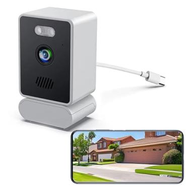 Imagem de Zyyini Câmera de Janela 3MP 2K, Câmeras de Segurança Internas WiFi 2.4G Com Detecção de Movimento de Pessoa, Controle de Voz, Alerta, Gravação 24 Horas por Dia, 7 Dias por Semana, para