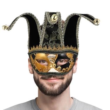 Imagem de VOSAREA Máscara masculina de baile de máscaras de carnaval de Halloween, fantasia para baile de máscaras, festa de Halloween