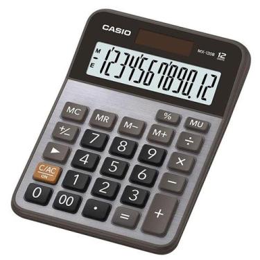 Imagem de Calculadora Mesa Prata MX - 120B 12 Dígitos Casio