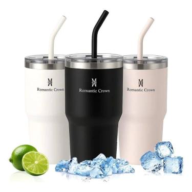 Imagem de Copo Térmico Inox 600Ml Anti-Vazamento: Café/Chá Gelado/ Pre