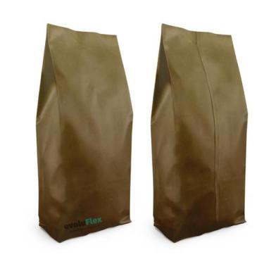 Imagem de Embalagens Café Moído Papel Kraft 500G - Evoluflex, Kraft, 1000 unidad