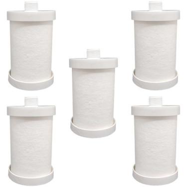 Imagem de 5 Elementos Filtrante Lisos Polipropileno MPF 5" Rosca 1/2"