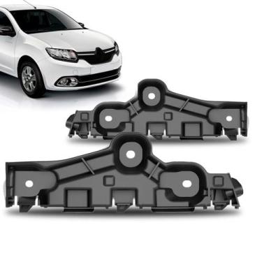 Imagem de Par guia suporte parachoque dianteiro logan sandero 2014 2015 2016 201
