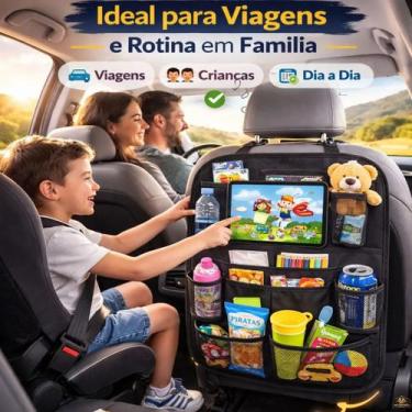 Imagem de Organizador De Banco Carro Multi Bolsos Porta Tablet - NoBrand