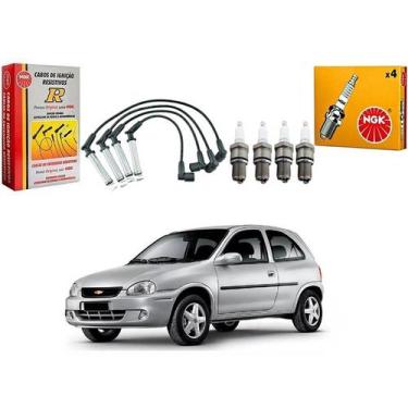 Imagem de Kit Vela Ngk Cabo Corsa 1.0 1.4 1.6 8v Mpfi 1997 A 2004