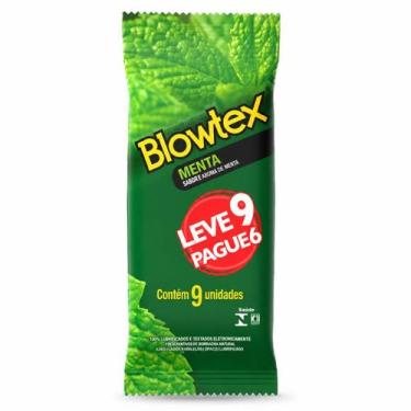 Imagem de Preservativo Blowtex Menta Lubrificado com Aroma Refrescante Leve 9 Pa