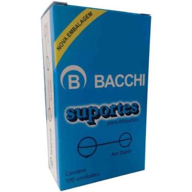 Imagem de Suporte para Etiqueta Alfinete com ARO Duplo 100 UNI Caixa - Bacchi