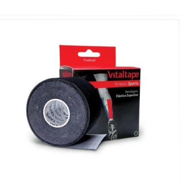 Imagem de Bandagem Kinesiology Tape Sports Preta 5Cmx5M Fisiovital