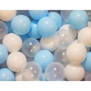 Imagem de Bolinhas De Piscina Pequeno Príncipe Azul/Branco/Cristal 500 Unidades