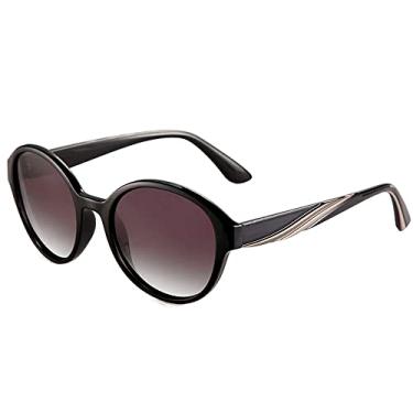 Imagem de Óculos de Sol com Lente Polarizada Feminino 20/20 Óculos Elegante Armação Redonda Proteção Uv400 (C4)