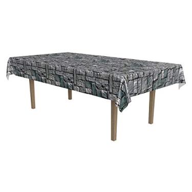 Imagem de Beistle Toalha de mesa de parede de pedra, 137,1 cm x 274,3 cm (1,4 m x 2,7 m)