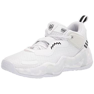 Imagem de adidas unisex adult D.o.n. Issue 3 Basketball Shoe, White/Black/Crystal White, 14.5 Women Men US