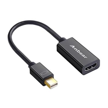 Imagem de Mini DisplayPort para HDMI, Anbear porta banhada a ouro Mini Display (compatível com porta ThunderboltTM) para HDMI HDTV macho para fêmea adaptador para Mac Book, iMac e mais, suporte DP V1.2