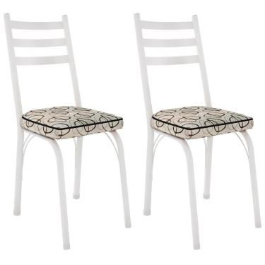 Imagem de Kit 2 Cadeiras Tubular Nara 141 de Aço Cromo