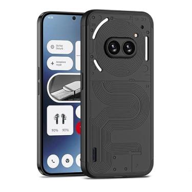 Imagem de LEMAXELERS Capa para telefone Nothing (2a), design ultrafino rígido PC capa premium fina capa protetora de corpo inteiro à prova de choque para telefone Nothing Phone 2A. 3 em 1 preto AR